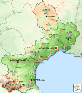 Carte du Languedoc-Roussillon