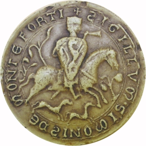 Premier sceau de Simon V, 1195.  60 mm. (Moulage : D 707.) 